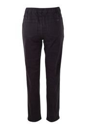 Product shot of the Holey Moleskin Trouser in colour Truenavy (Blue), from the back