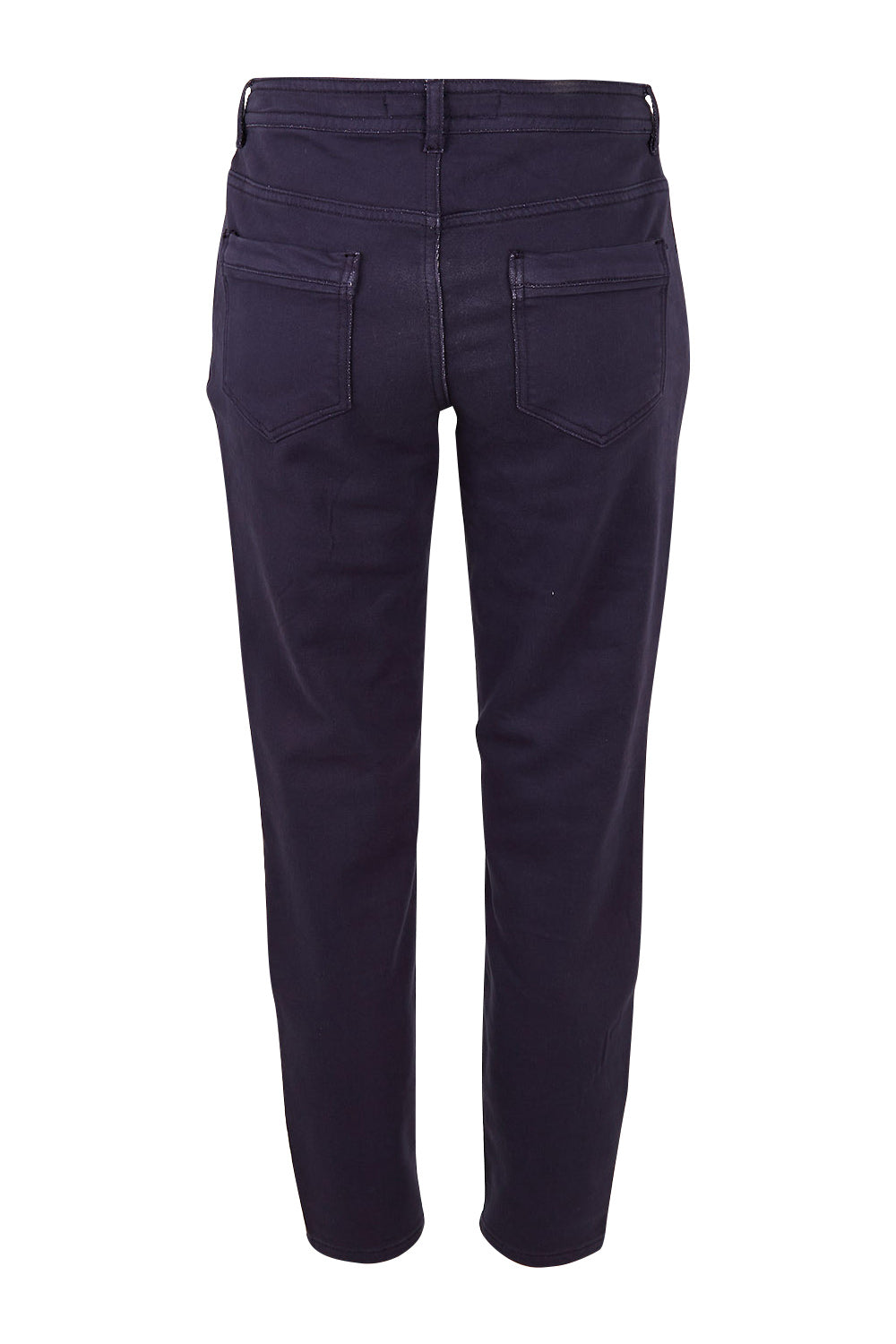 Product shot of the Final Stretch Jogger in colour Denim (Blue), from the back