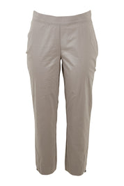 Product shot of the Signature 7/8 Taper Trapeze Pant in colour Stone, from the front