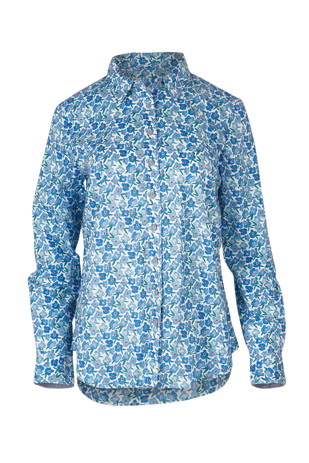 Product shot of the All Class Shirt in colour Water (Blue), from the front