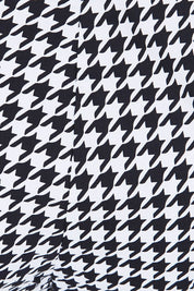 Product shot of the Long Slim Trapeze Pant in colour Hound (Black), detail