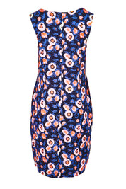 Product shot of the Sunin colourSational Linen Dress - Decorbunch (Blue), from the back