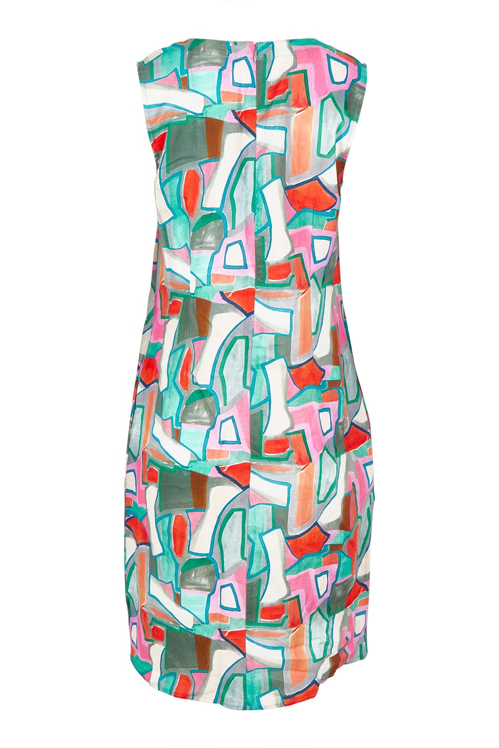 Product shot of the Sunin colourSational Linen Dress - Fusion, from the back