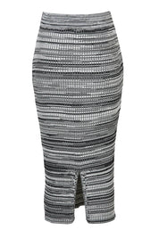 Product shot of the Space Jam Skirt in colour Blkivory (Black), from the back