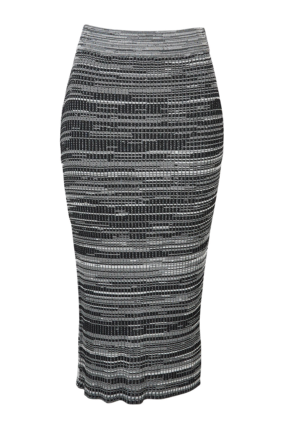 Product shot of the Space Jam Skirt in colour Blkivory (Black), from the front