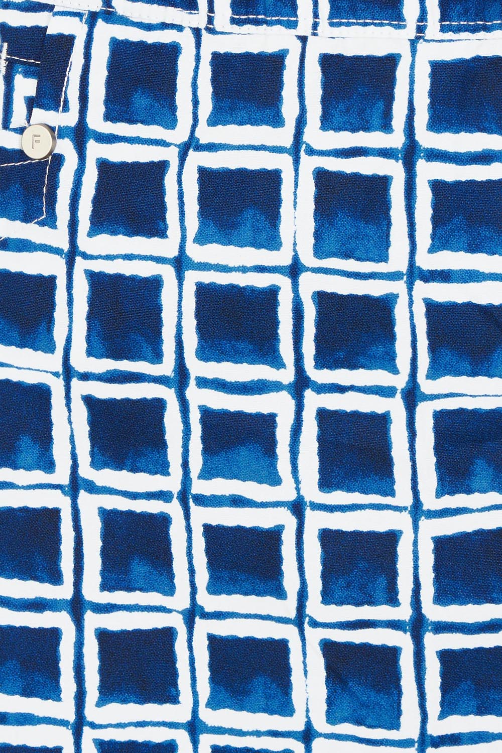 Product shot of the Tee Off Cotton Blend Skirt Printed in colour Blockbust (Blue), detail