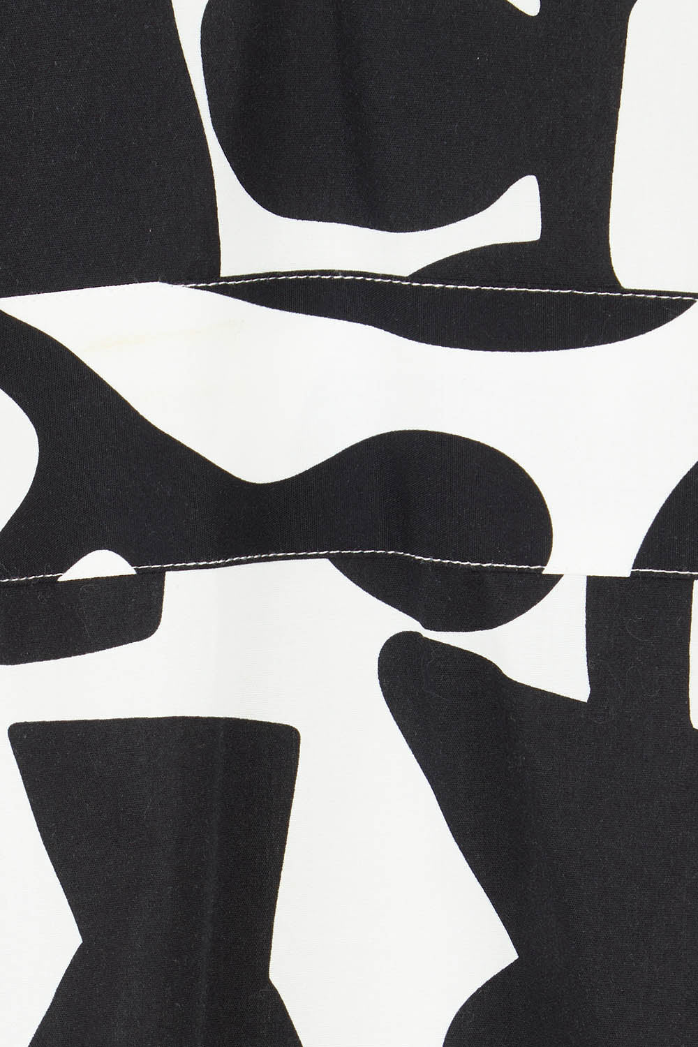 Product shot of the Sew Chic Cotton Dress in colour Chalice (Black), detail
