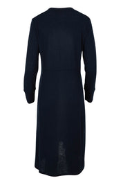 Product shot of the Merino Shear Ecstasy Dress in colour Truenavy (Blue), from the back