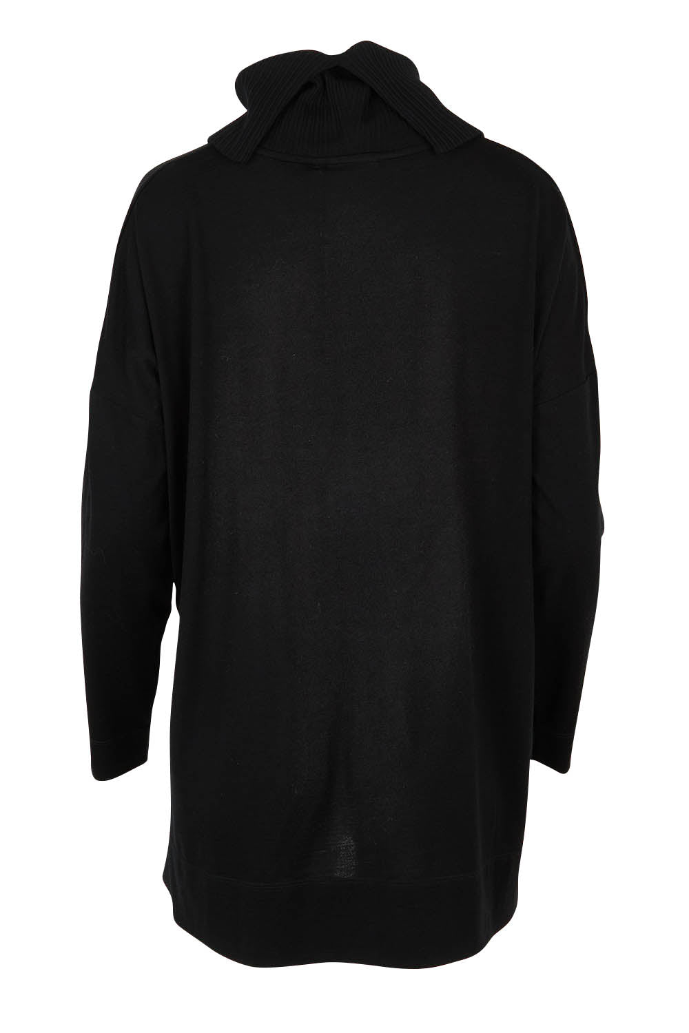 Product shot of the Merino Love Your Moves Sweater in colour Black (Black), from the back
