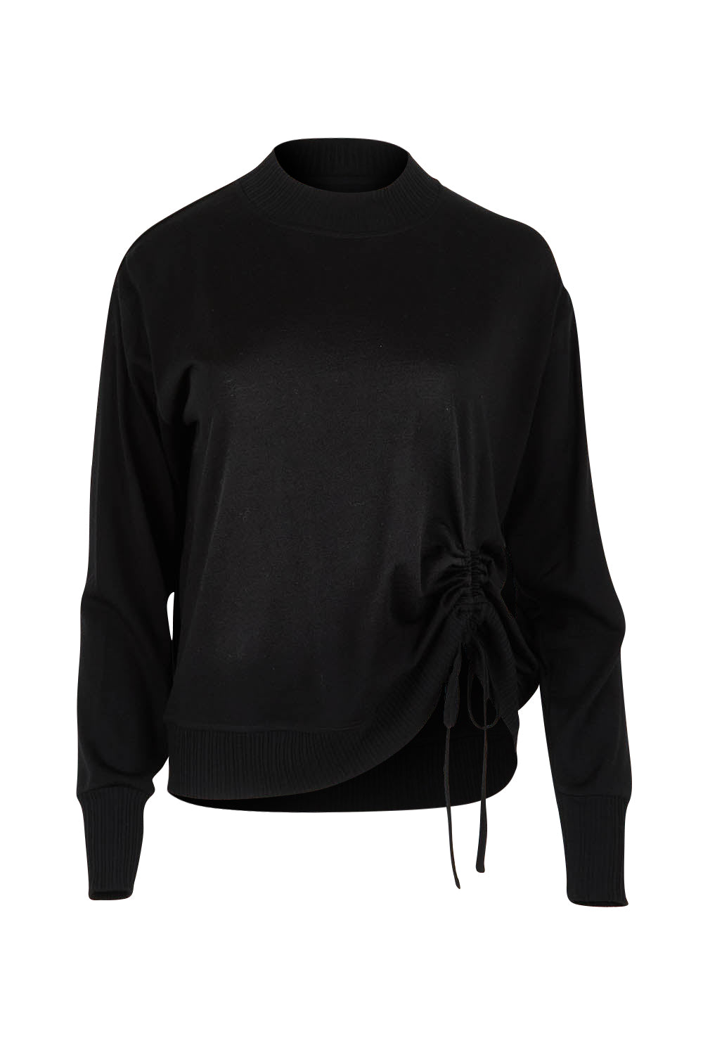 Product shot of the Merino Best Side Top in colour Black (Black), from the front