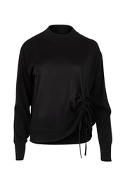 Product shot of the Merino Best Side Top in colour Black (Black), from the front
