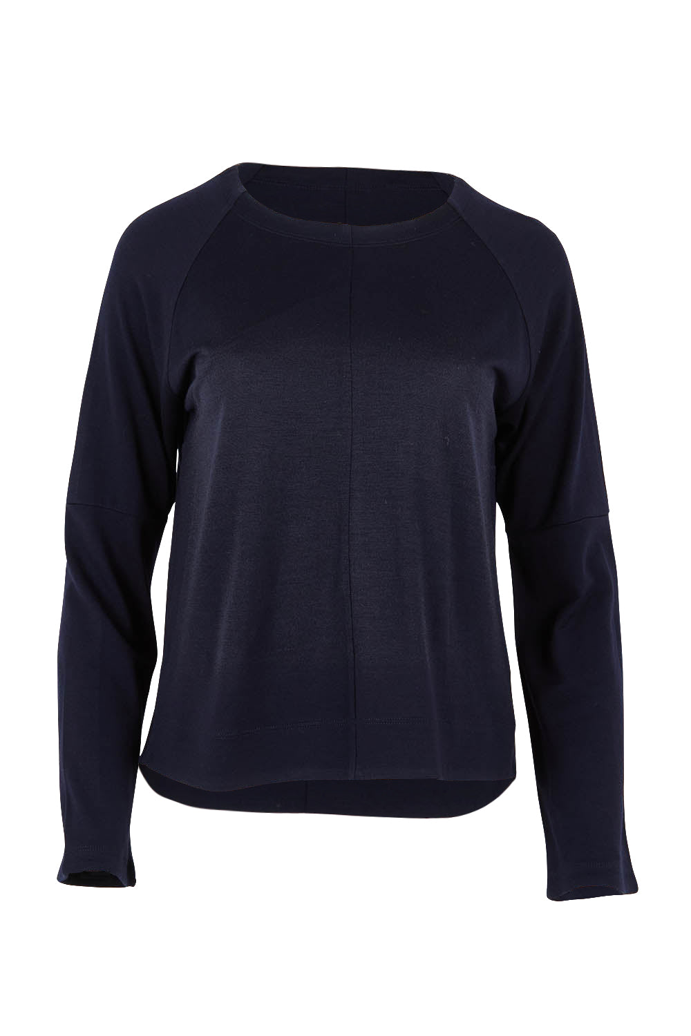 Product shot of the Merino Belong Together Sweater in colour Futuredusk (Blue), from the front