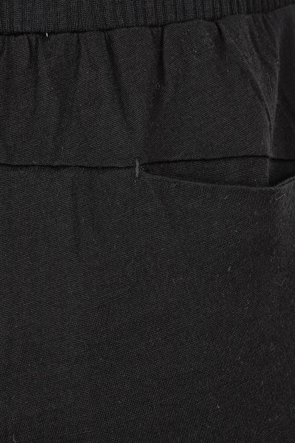 Product shot of the Merino Lazy Sunday Jogger in colour Black (Black), detail