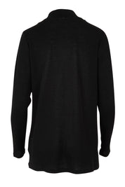 Product shot of the Merino Ewein colourNique Top - Black (Black), from the back