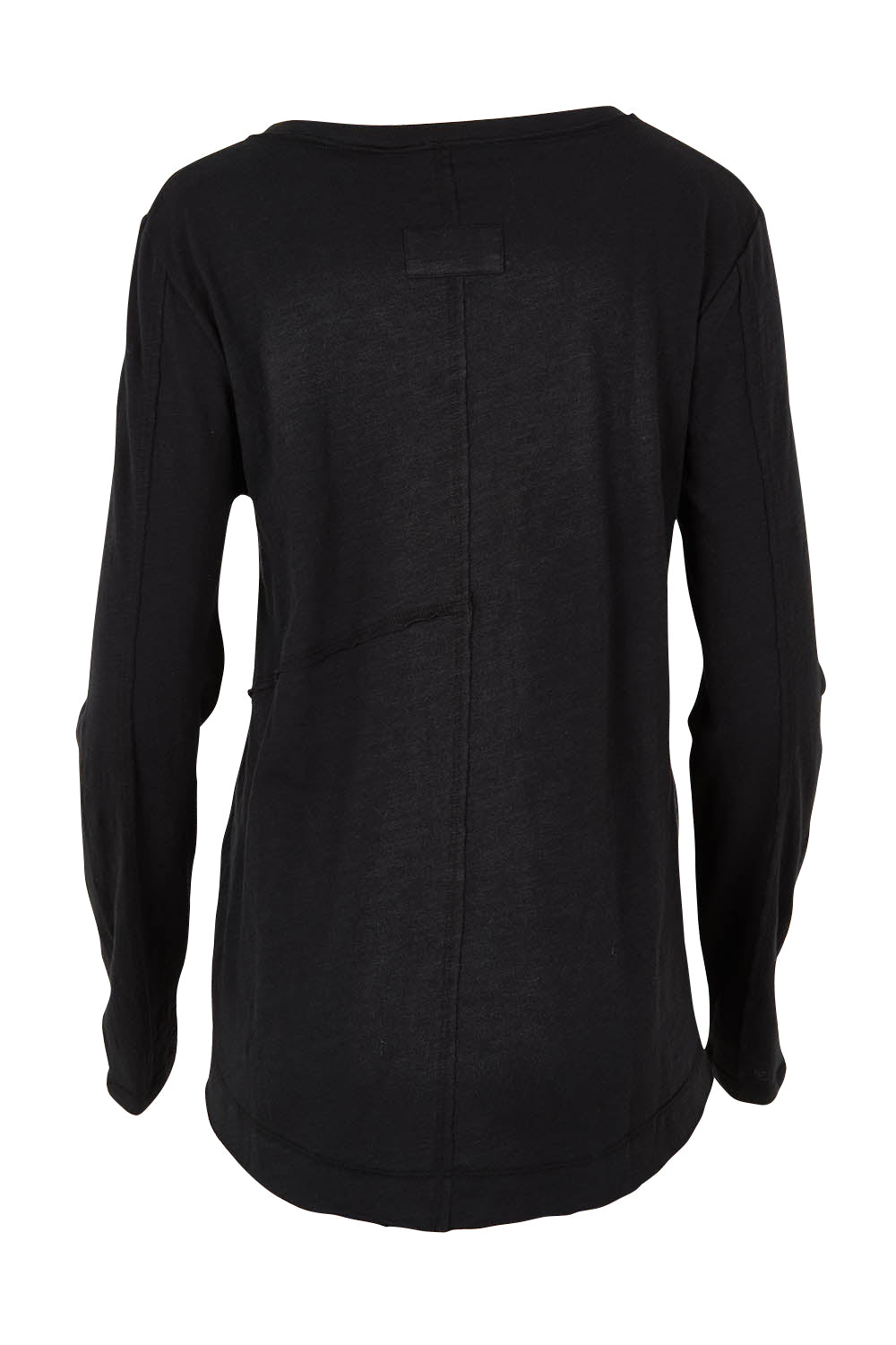 Product shot of the Deep Connection Cotton Top in colour Black (Black), from the back