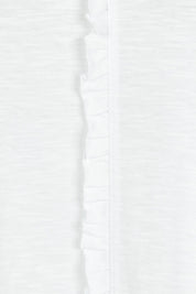 Product shot of the Frill Factor Cotton Tee in colour White (White), detail