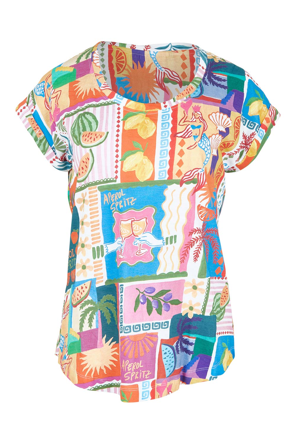 Product shot of the Role Model Cotton Tee in colour Sundowner, from the front