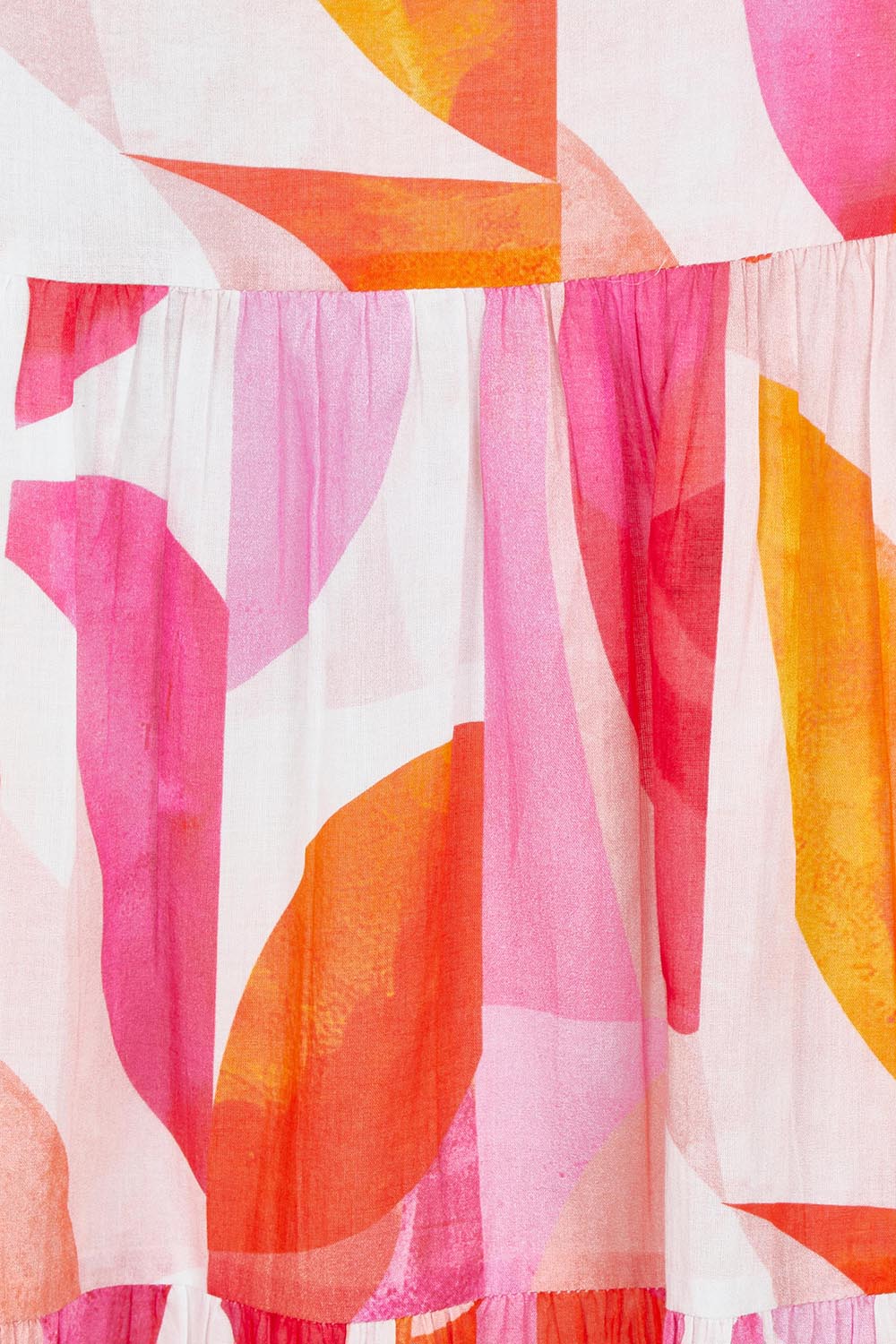 Product shot of the Cruisin Cotton Skirt in colour Peachy (Pink), detail