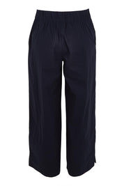 Product shot of the Broad Horizons Cotton Blend Pant in colour Truenavy (Blue), from the back