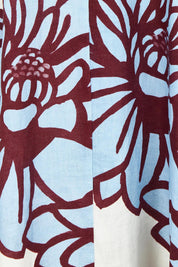 Product shot of the Empirein colourLy Yours Linen Dress - Bloom (Blue), detail