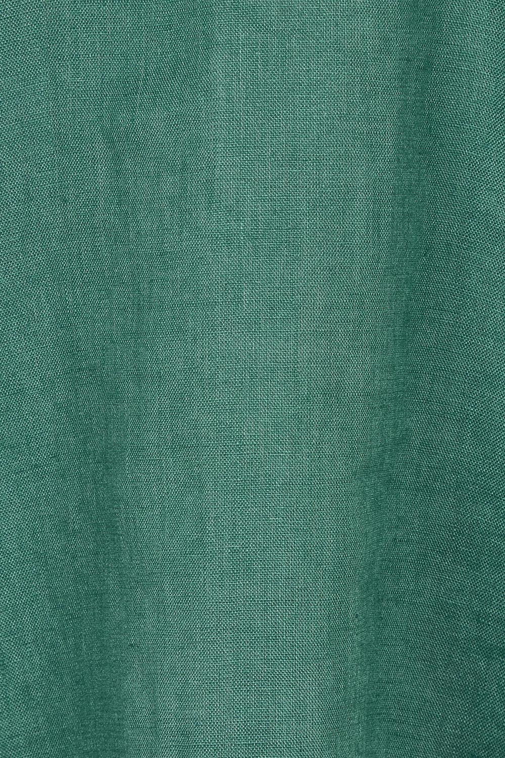Product shot of the Festival Linen Dress in colour Thyme (Green), detail