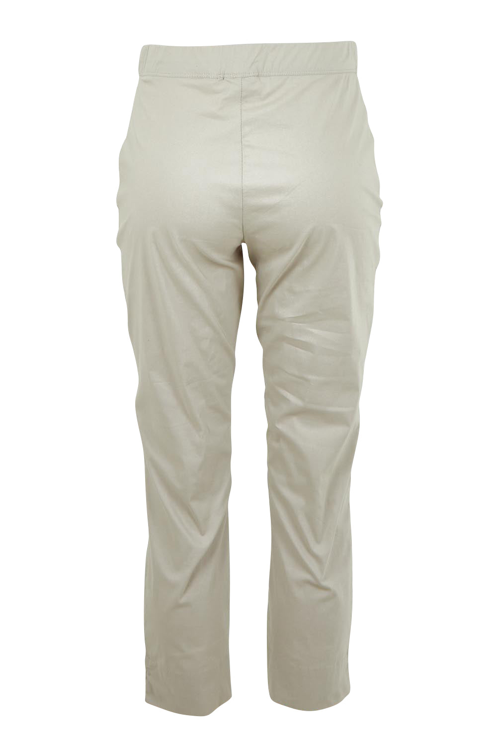 Product shot of the Fuss Free 7/8 Pant – Barley in colour Barley, from the back