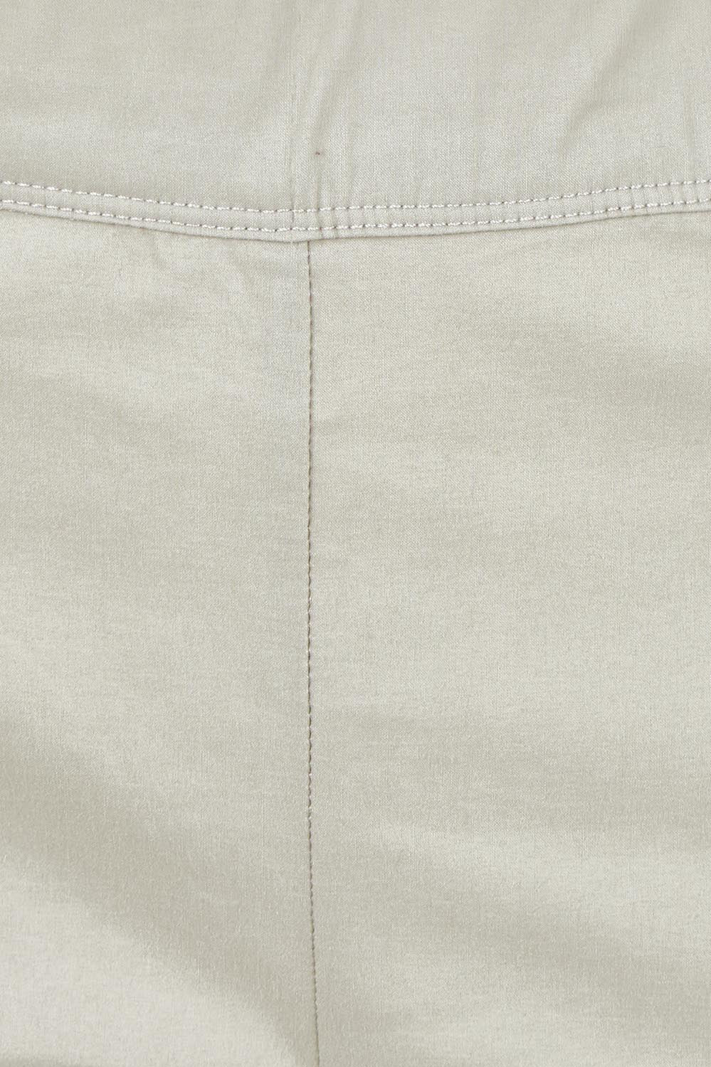 Product shot of the Fuss Free 7/8 Pant – Barley in colour Barley, showing detail
