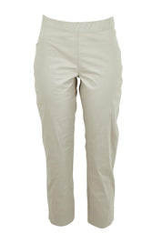 Product shot of the Fuss Free 7/8 Pant – Barley in colour Barley, from the front