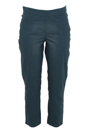 Product shot of the Fuss Free 7/8 Pant in colour Basalt (Grey), from the front