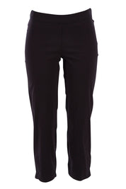 Product shot of the Fuss Free 7/8 Pant in colour Black (Black), from the front