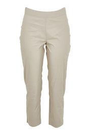 Product shot of the Fuss Free 7/8 Pant in colour Sand, from the front