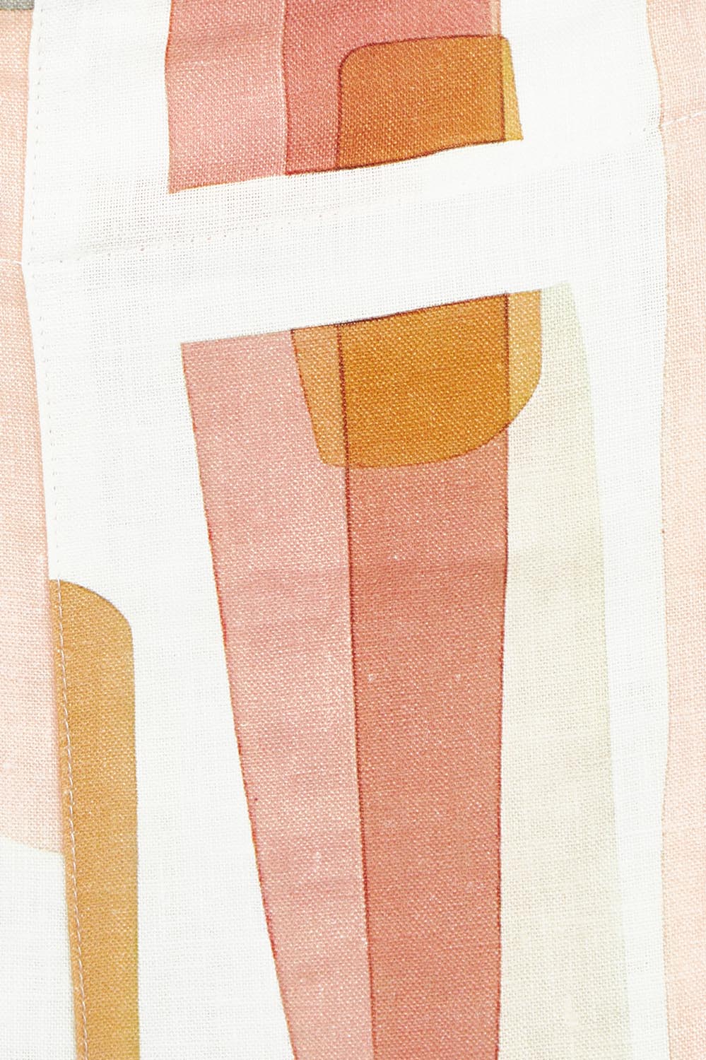 Product shot of the Its Only Natural Pant – Blockart in colour Blockart, showing detail