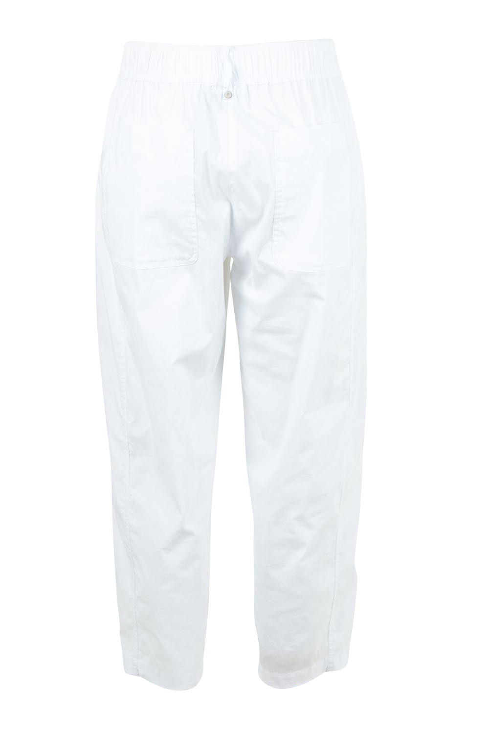 Product shot of the Pump It Up Pant – White in colour White, from the back