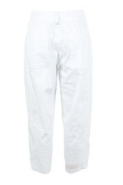 Product shot of the Pump It Up Pant – White in colour White, from the back