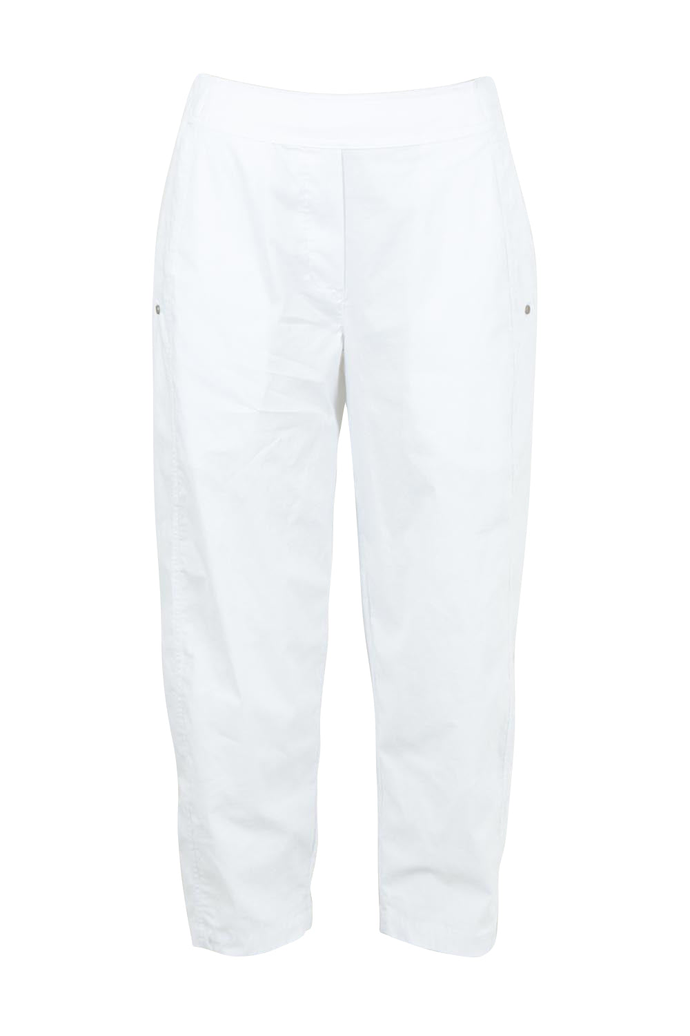 Product shot of the Pump It Up Pant – White in colour White, from the front