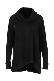 Product shot of the Good Stakes Top in colour Black (Black), from the front