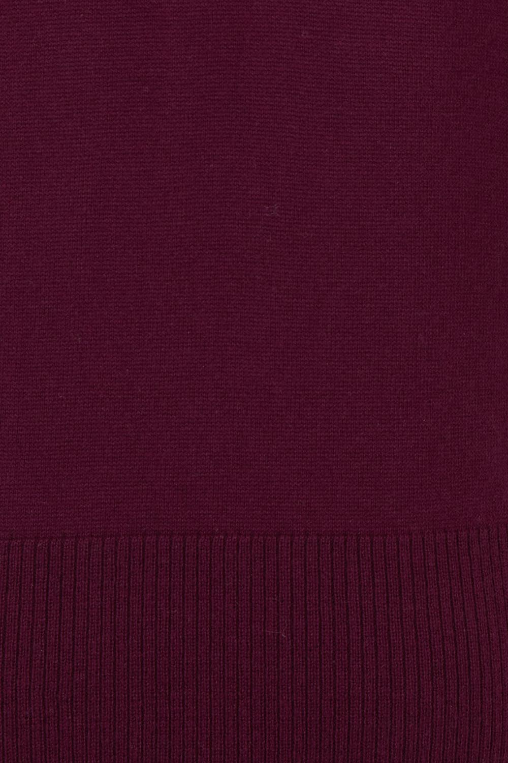 Product shot of the Luxe Line Cardi in colour Cherry (Purple), detail