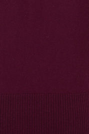 Product shot of the Luxe Line Cardi in colour Cherry (Purple), detail