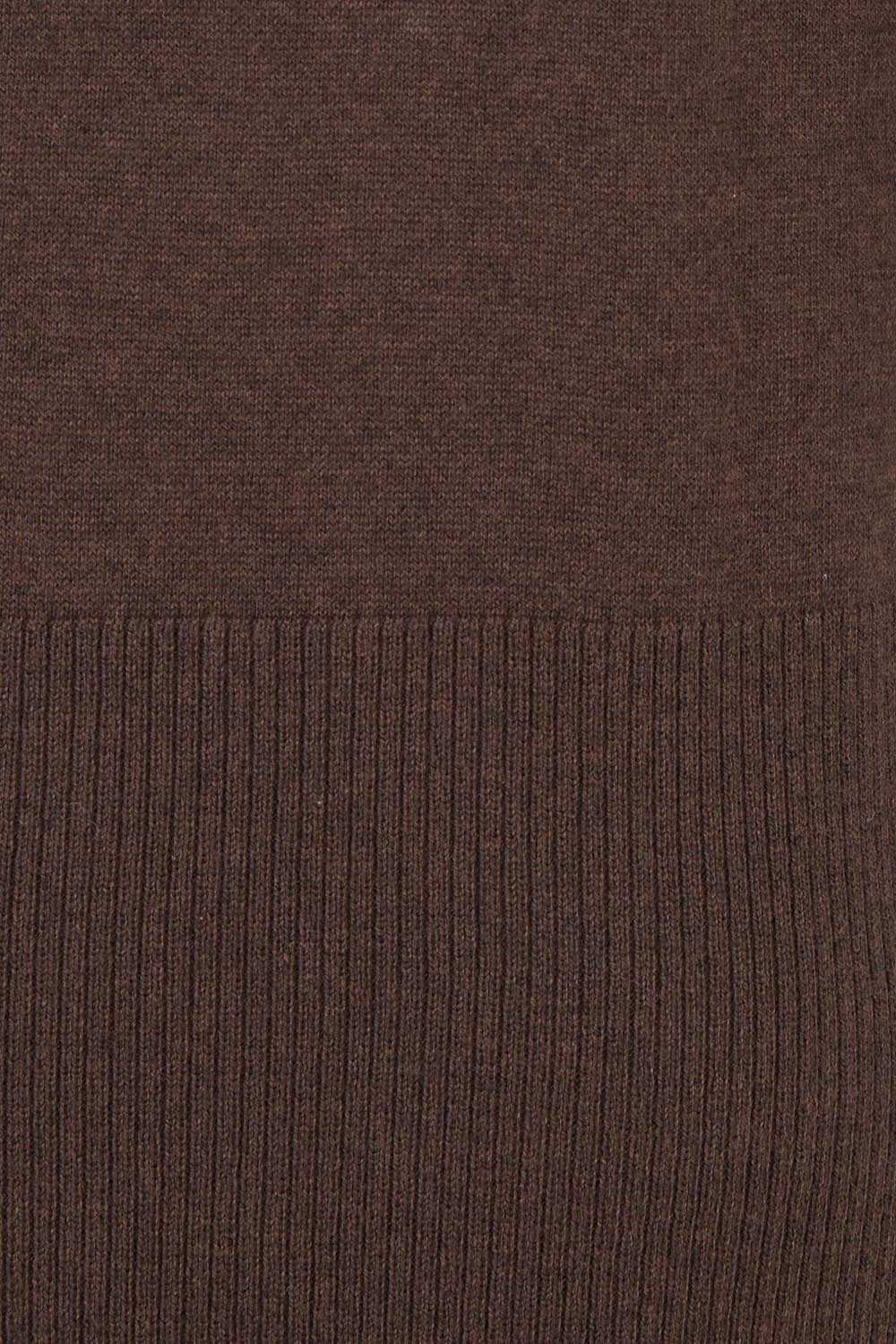 Product shot of the Luxe Line Cardi in colour Cocoa, detail