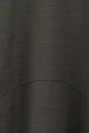 Product shot of the Upper Cut Dress in colour Olive (Green), detail