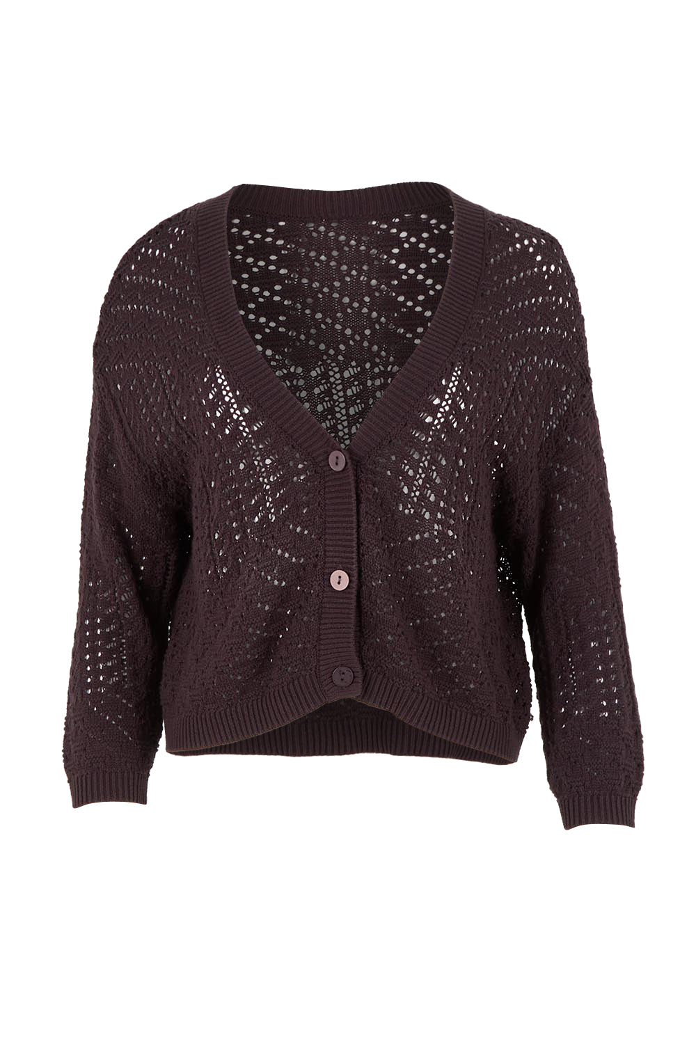 Product shot of the Hooked On You Cardigan – Sable in colour Sable, from the front
