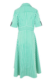 Product shot of the On Point Dress – Mintnavy in colour Mintnavy, from the back