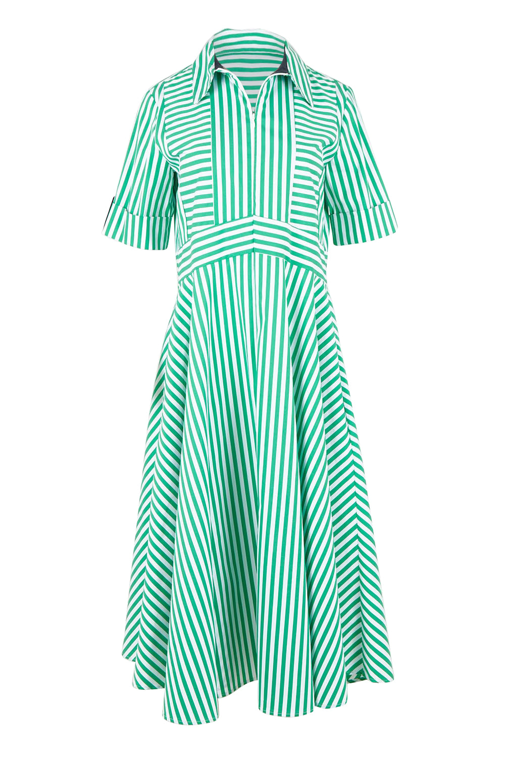 Product shot of the On Point Dress – Mintnavy in colour Mintnavy, from the front