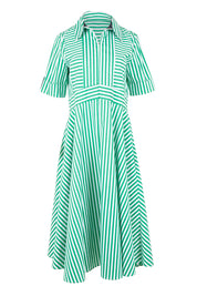 Product shot of the On Point Dress – Mintnavy in colour Mintnavy, from the front