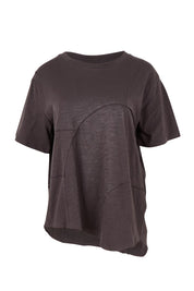 Product shot of the Spliced And Diced Tee – Sable in colour Sable, from the front