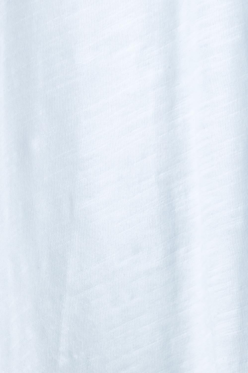 Product shot of the Spliced And Diced Tee – White in colour White, showing detail