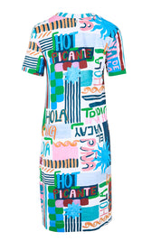 Product shot of the Oh Frock Dress – Chica in colour Chica, from the back