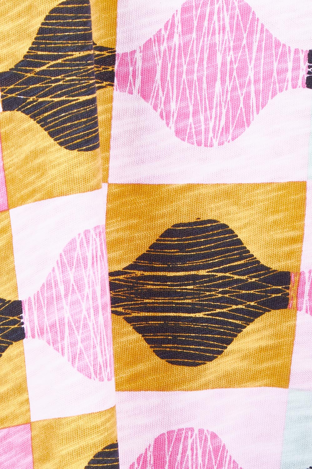 Product shot of the Oh Frock Dress – Rhythm in colour Rhythm, showing detail