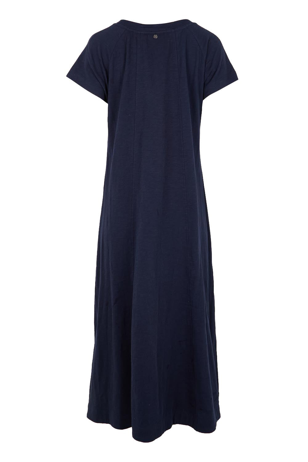 Product shot of the Seamingly Good Dress – Truenavy in colour Truenavy, from the back