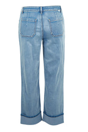 Product shot of the Oh Lala Jean – Stonewash in colour Stonewash, from the back